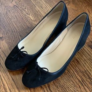 JCrew Black Suede Ballet Pump